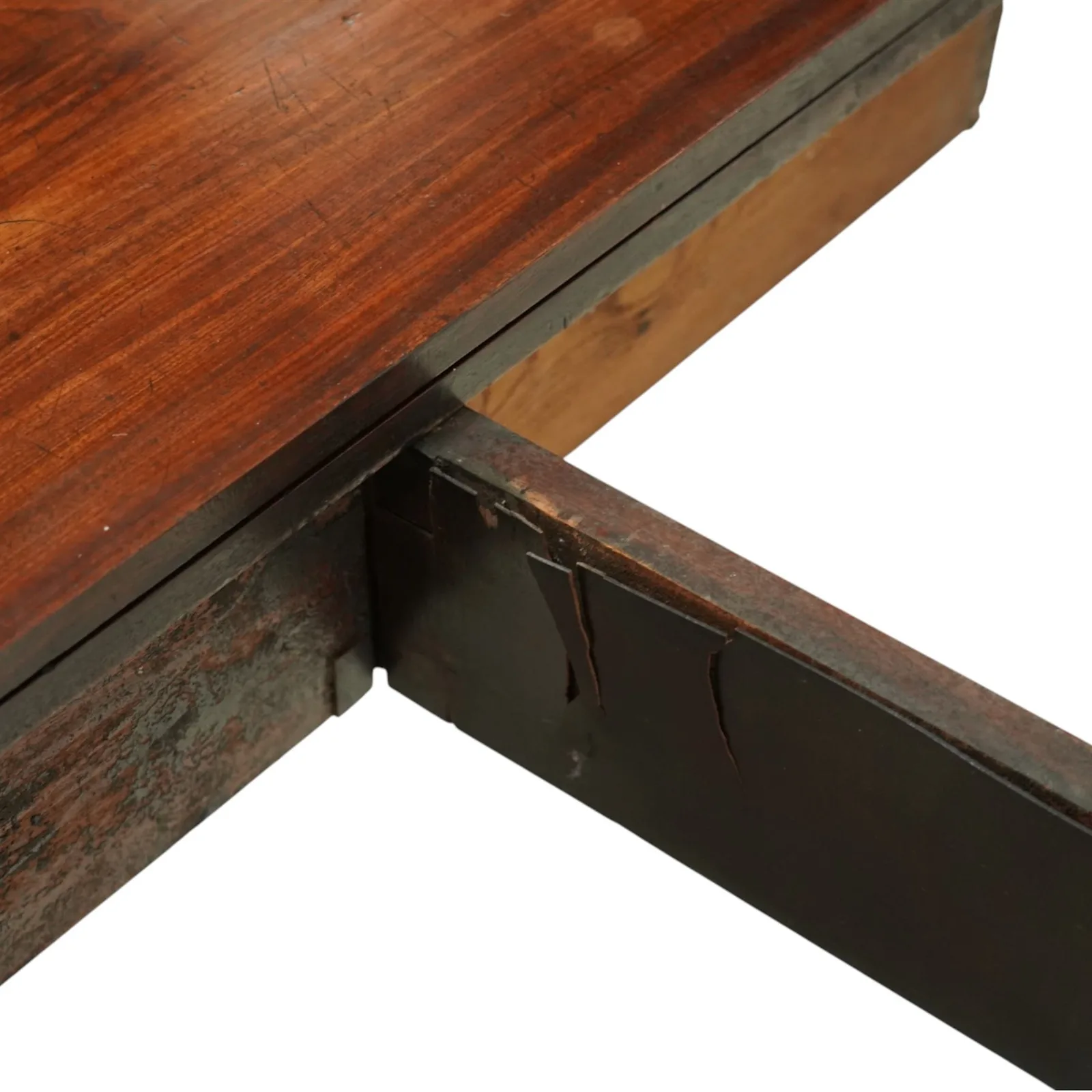 Georgian mahogany turn-over top tea table, rectangular top with hinged fold-over leaf forming a square surface, fitted with a single frieze drawer with brass swan neck handle and escutcheon, on square tapering legs thumbnail 6